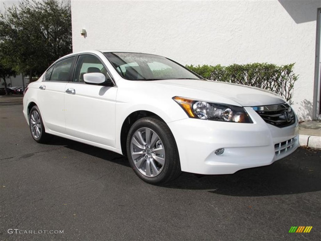 2012 Accord EX-L V6 Sedan - White Orchid Pearl / Ivory photo #1