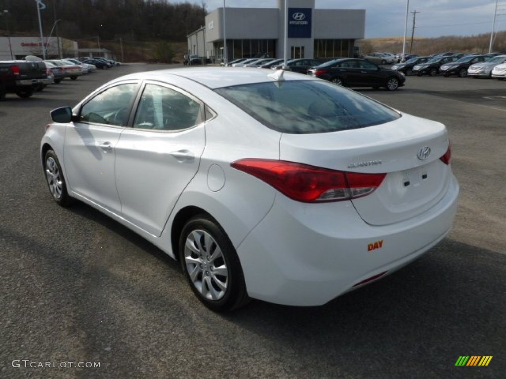 2011 Elantra GLS - Pearl White / Beige photo #5