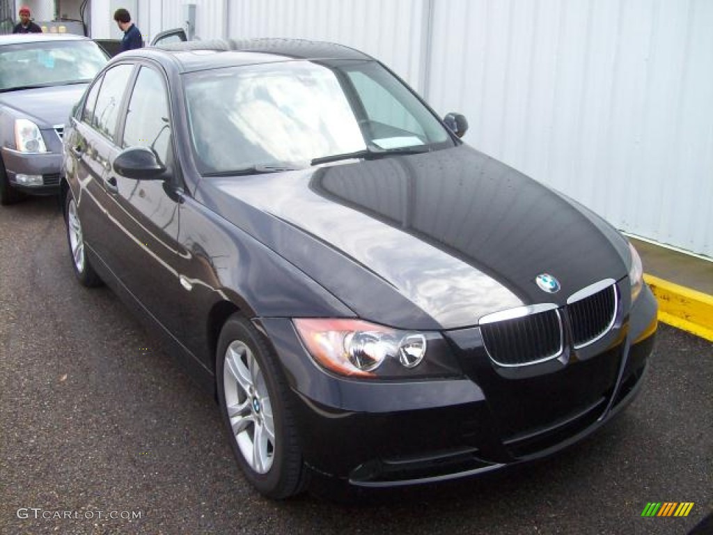 2008 3 Series 328i Sedan - Black Sapphire Metallic / Black photo #3