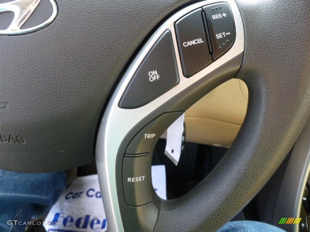 2011 Elantra GLS - Pearl White / Beige photo #18