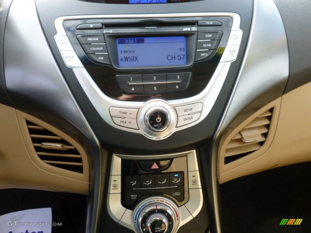 2011 Elantra GLS - Pearl White / Beige photo #19