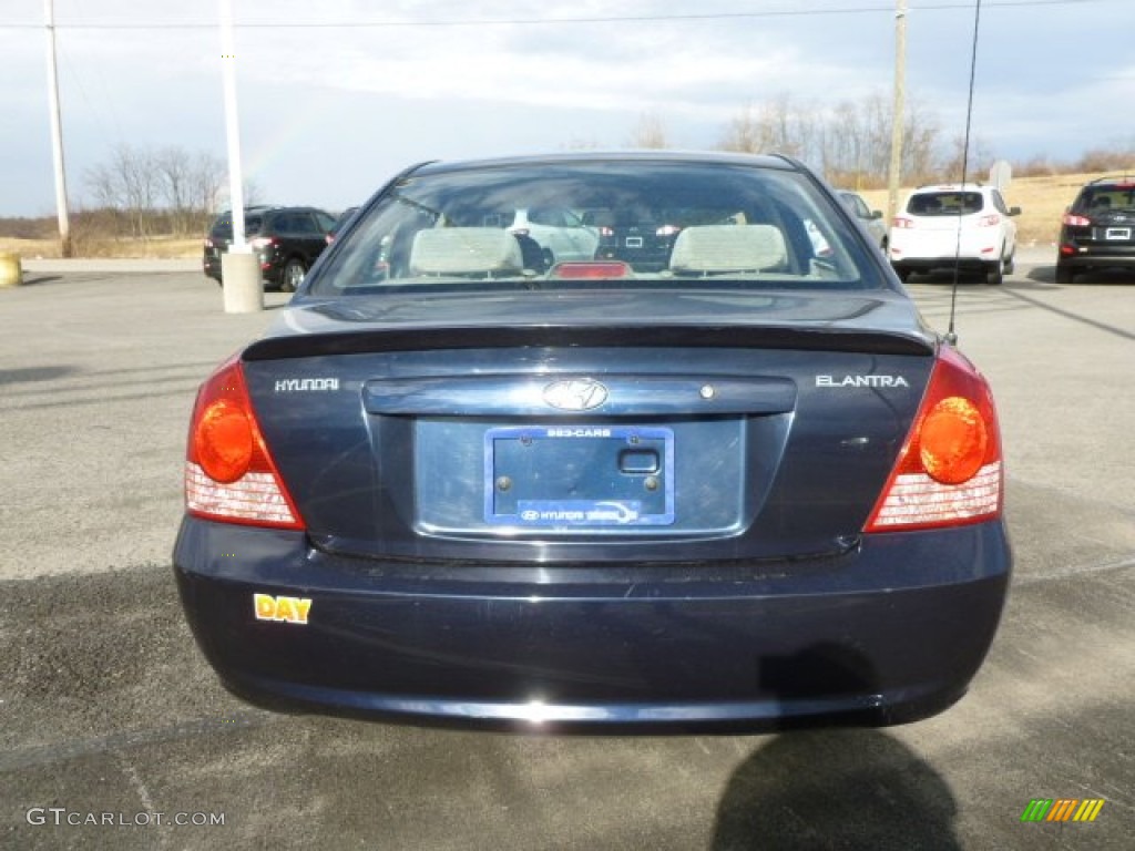 2006 Elantra GLS Sedan - Moonlit Dark Blue / Beige photo #6