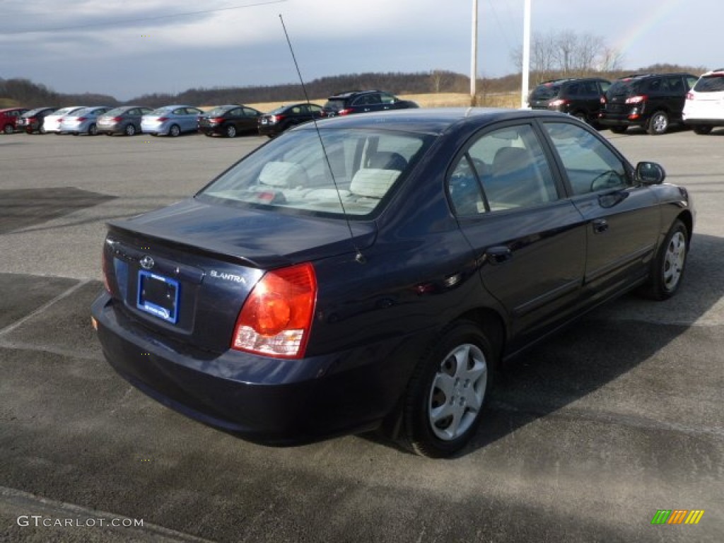 2006 Elantra GLS Sedan - Moonlit Dark Blue / Beige photo #7