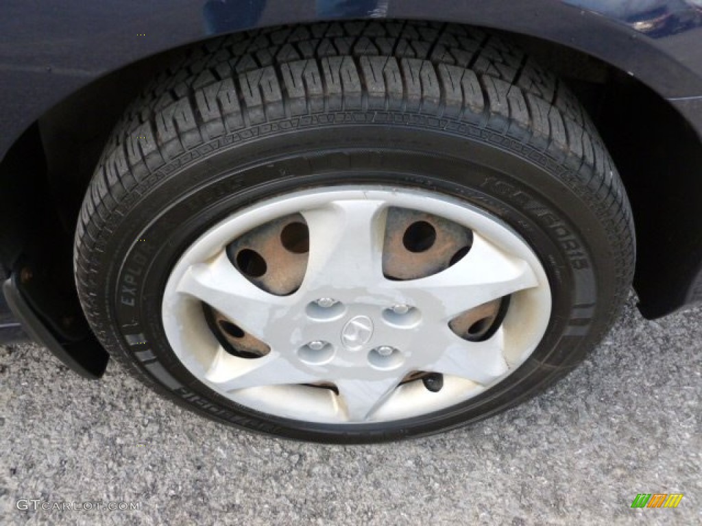 2006 Elantra GLS Sedan - Moonlit Dark Blue / Beige photo #9