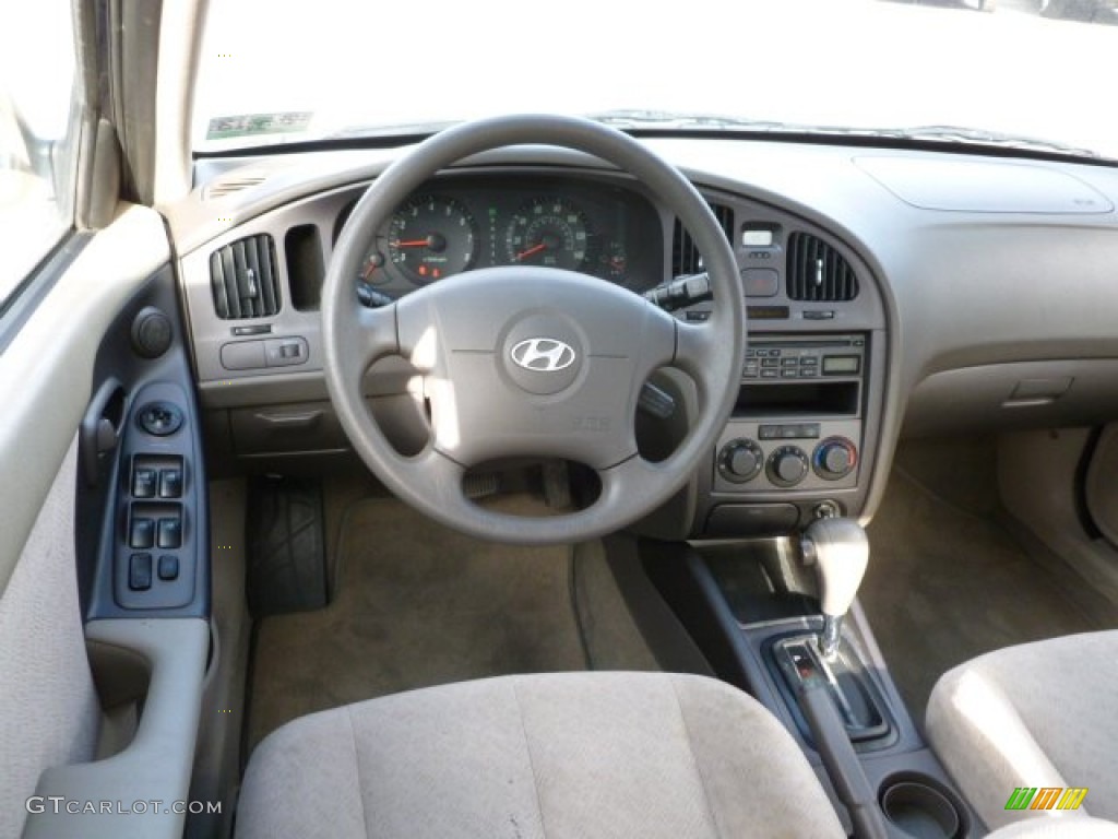 2006 Elantra GLS Sedan - Moonlit Dark Blue / Beige photo #14