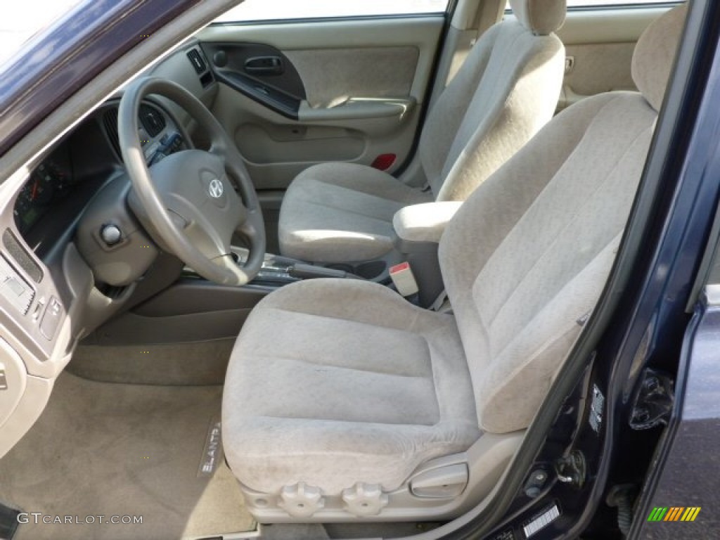 2006 Elantra GLS Sedan - Moonlit Dark Blue / Beige photo #15
