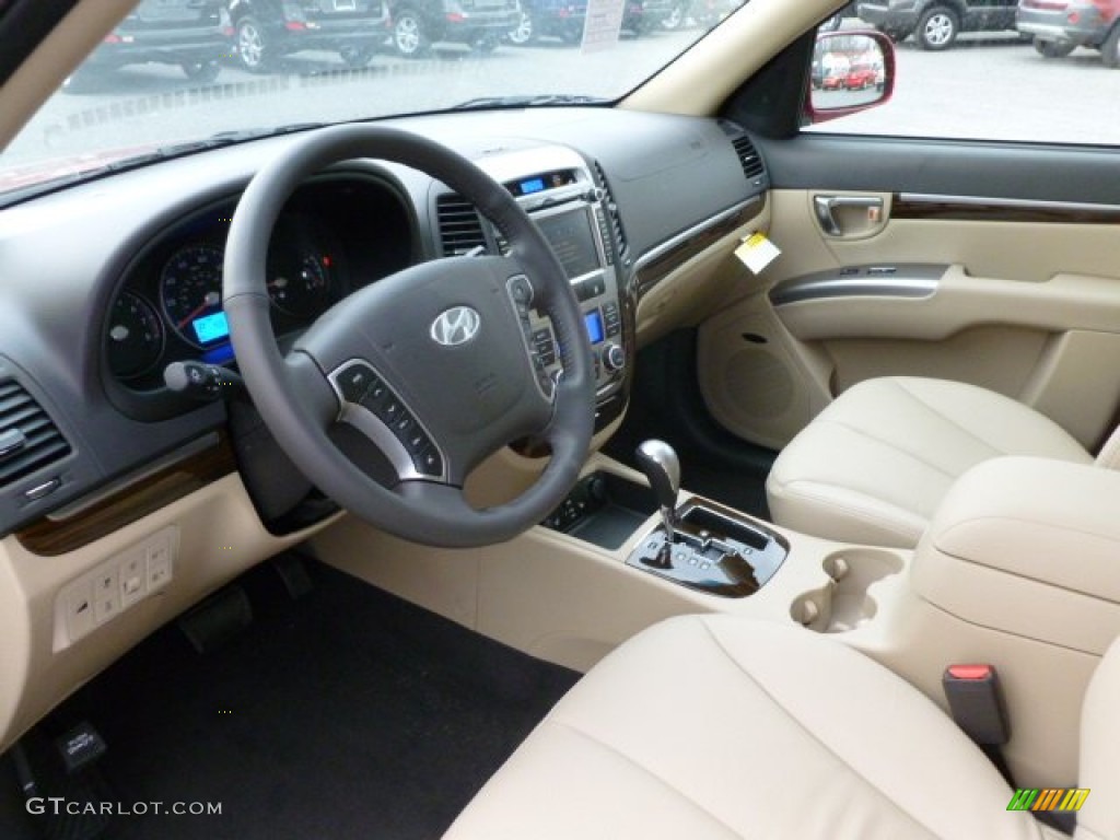 Beige Interior 2012 Hyundai Santa Fe Limited V6 AWD Photo #61794293