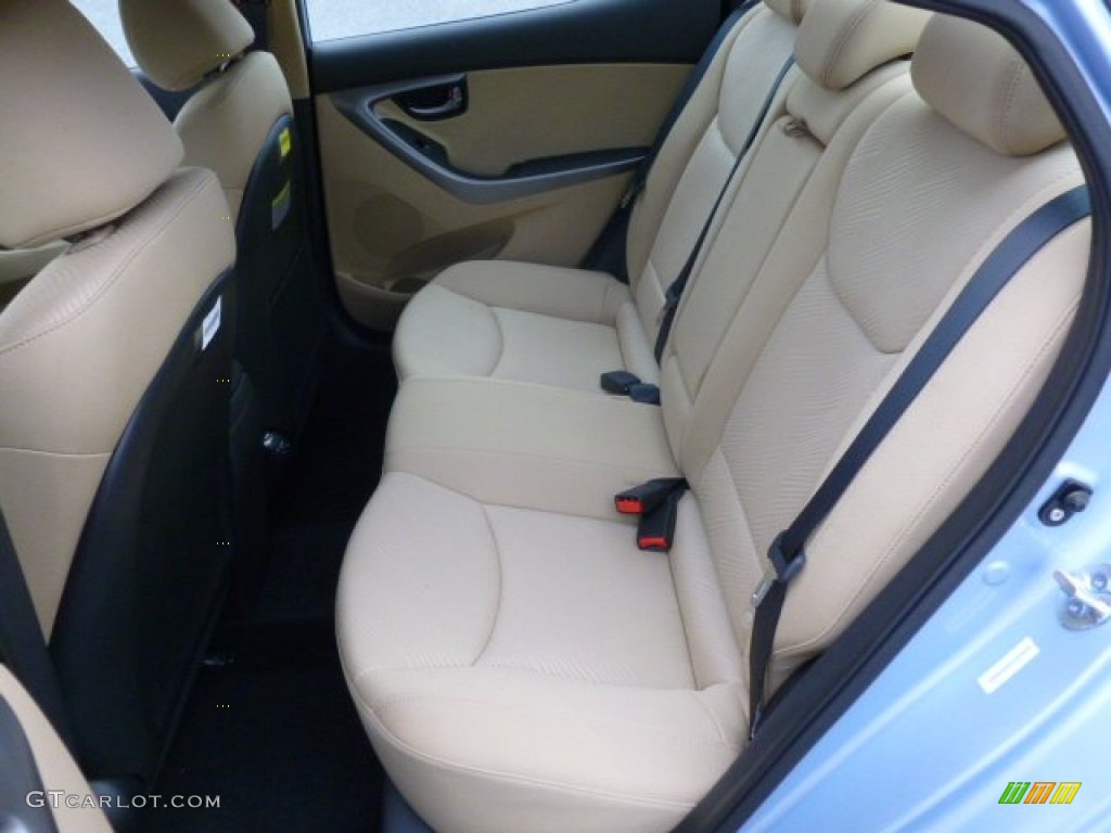 2012 Elantra GLS - Blue Sky Metallic / Beige photo #13