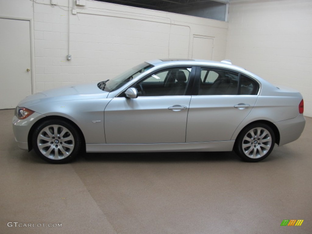 2007 3 Series 335xi Sedan - Titanium Silver Metallic / Black photo #5