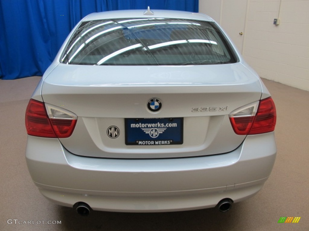 2007 3 Series 335xi Sedan - Titanium Silver Metallic / Black photo #7