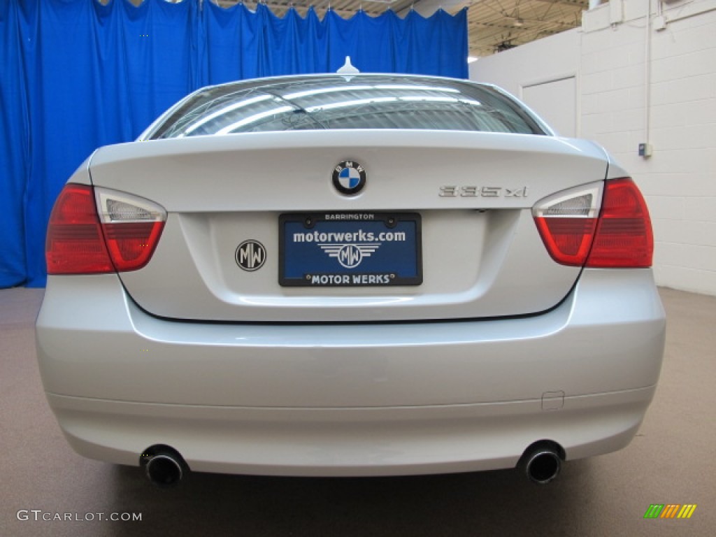 2007 3 Series 335xi Sedan - Titanium Silver Metallic / Black photo #8