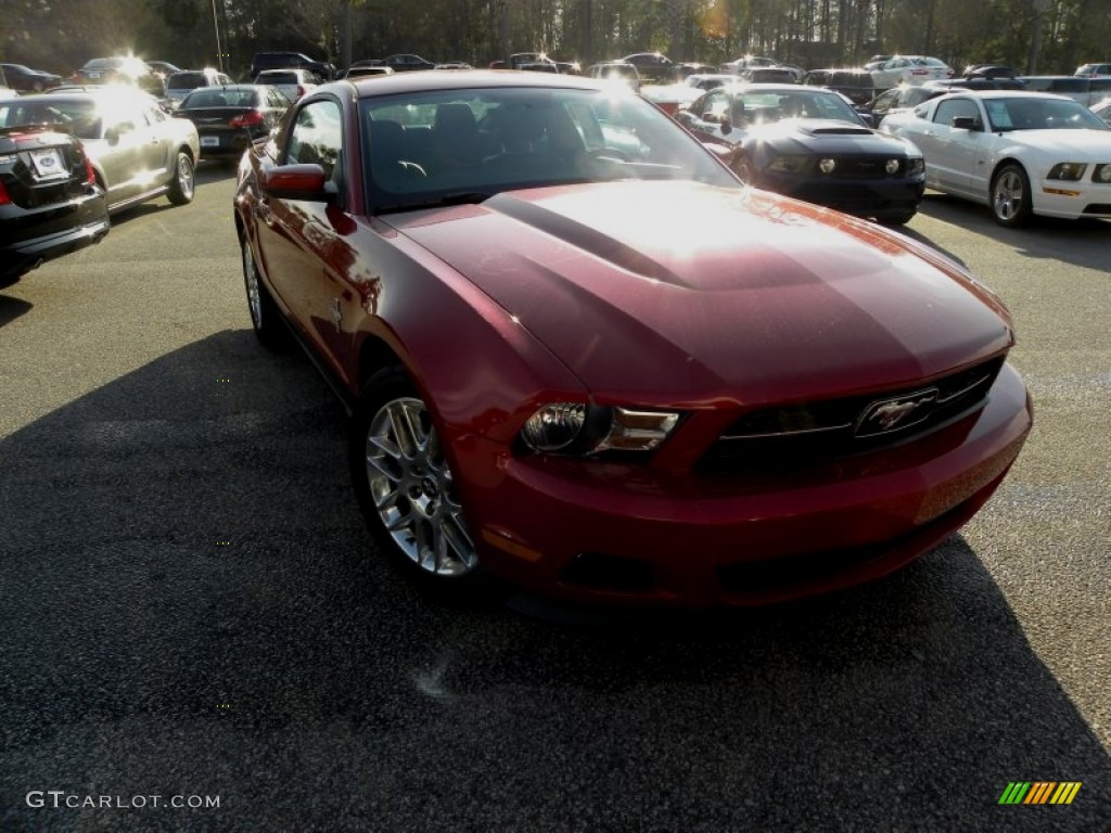 2012 Mustang V6 Premium Coupe - Red Candy Metallic / Charcoal Black photo #1