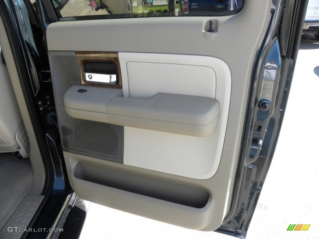 2004 F150 Lariat SuperCrew - Aspen Green Metallic / Tan photo #12