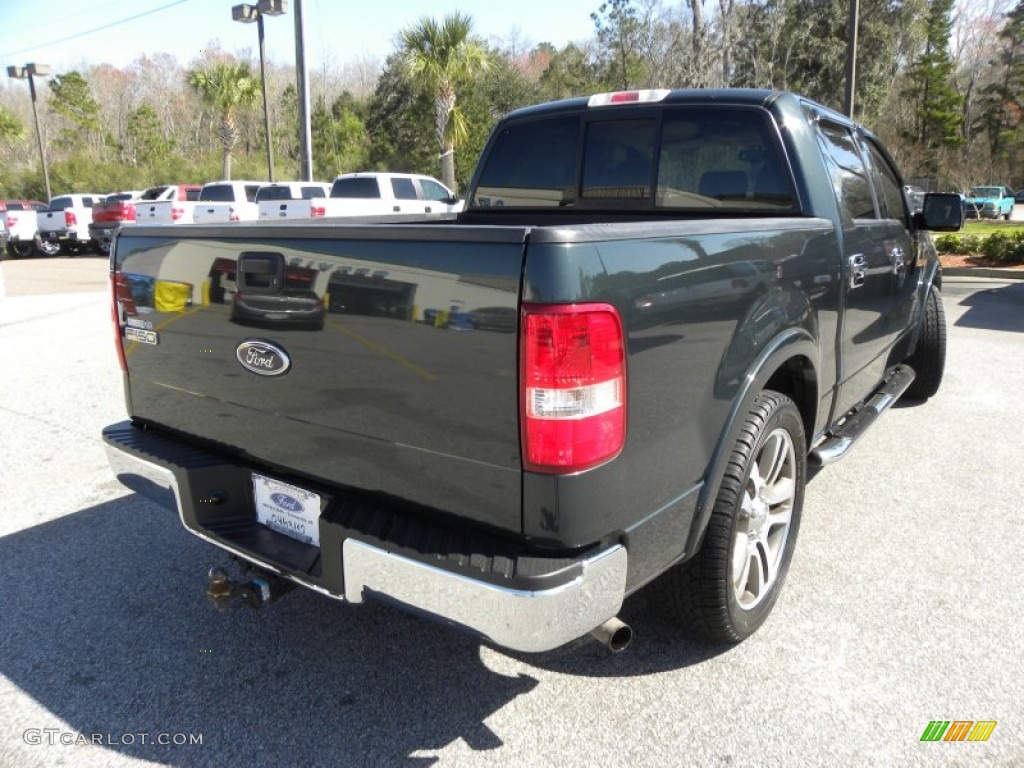 2004 F150 Lariat SuperCrew - Aspen Green Metallic / Tan photo #14