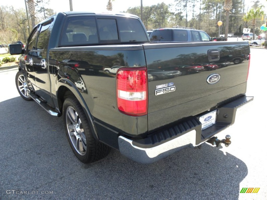 2004 F150 Lariat SuperCrew - Aspen Green Metallic / Tan photo #17