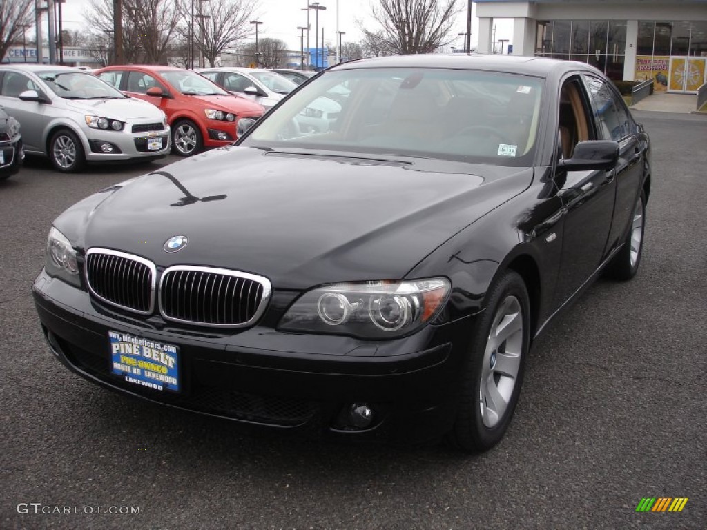 2008 7 Series 750i Sedan - Jet Black / Natural Brown photo #1