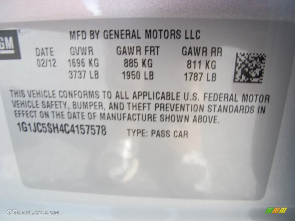 2012 Sonic LT Sedan - Silver Ice Metallic / Dark Pewter/Dark Titanium photo #18