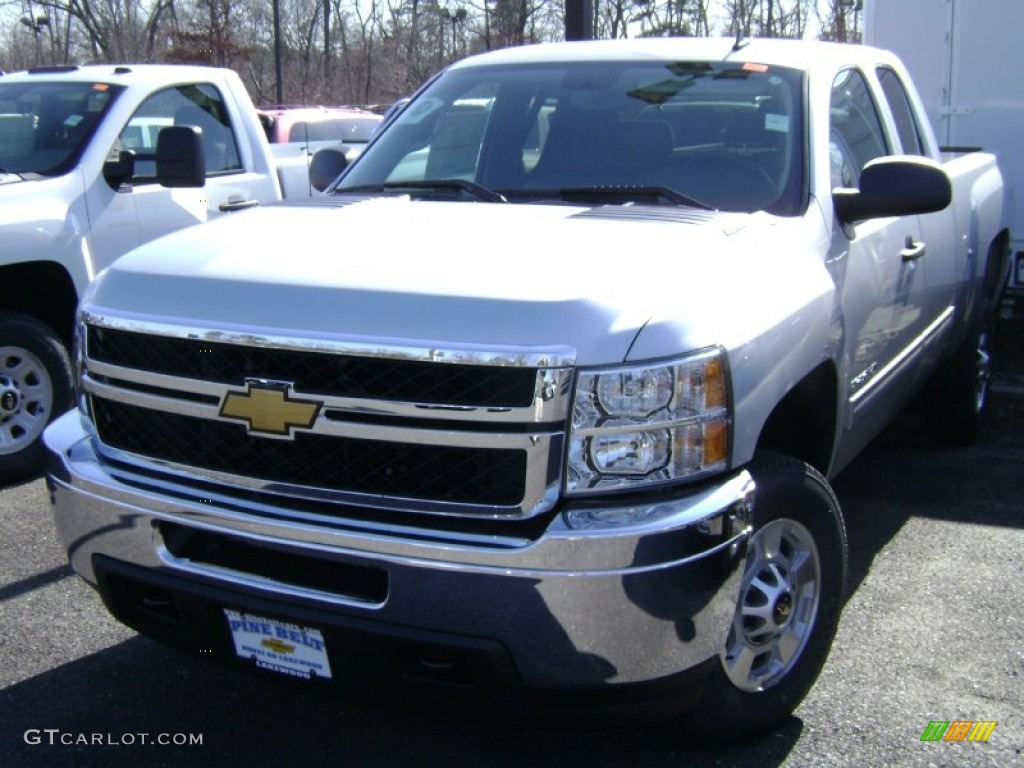 2012 Silverado 2500HD LT Extended Cab 4x4 - Silver Ice Metallic / Ebony photo #1