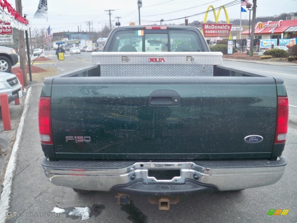 2002 F150 XL Regular Cab 4x4 - Dark Highland Green Metallic / Medium Graphite photo #5