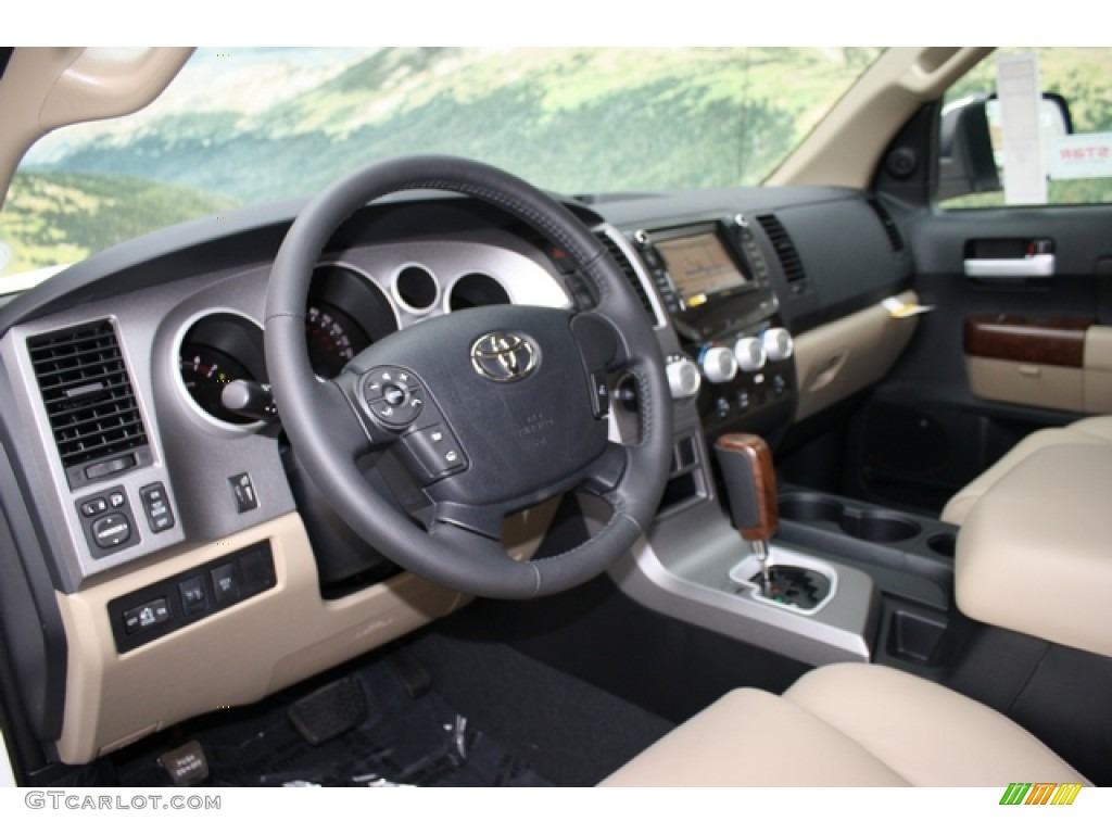 Sand Beige Interior 2012 Toyota Tundra Limited Double Cab 4x4 Photo #61802117