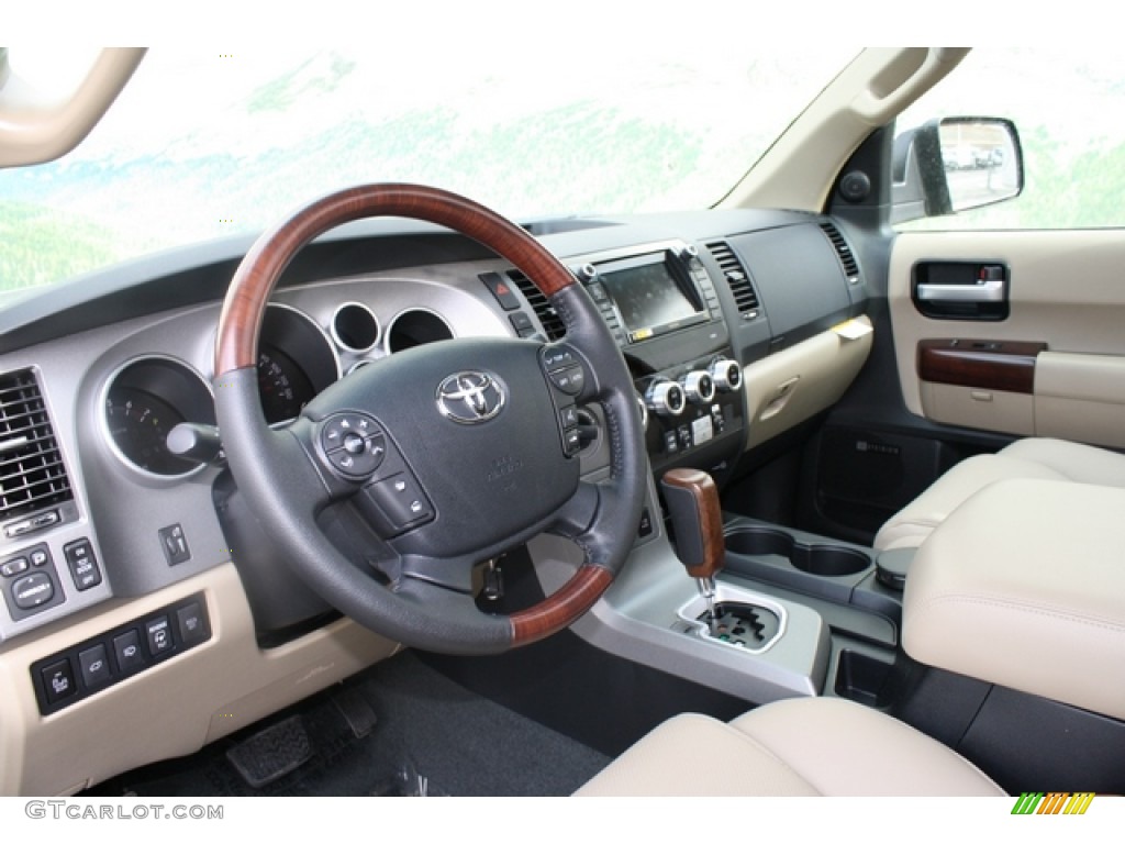 Sand Beige Interior 2012 Toyota Sequoia Platinum 4WD Photo #61803479