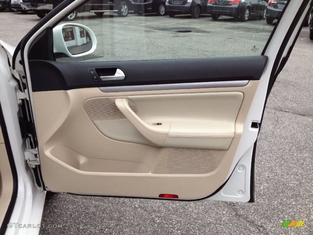 2010 Volkswagen Jetta Limited Edition Sedan Cornsilk Beige Door Panel Photo #61805312