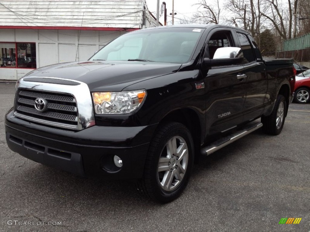 2008 Tundra Limited Double Cab 4x4 - Black / Red Rock photo #3