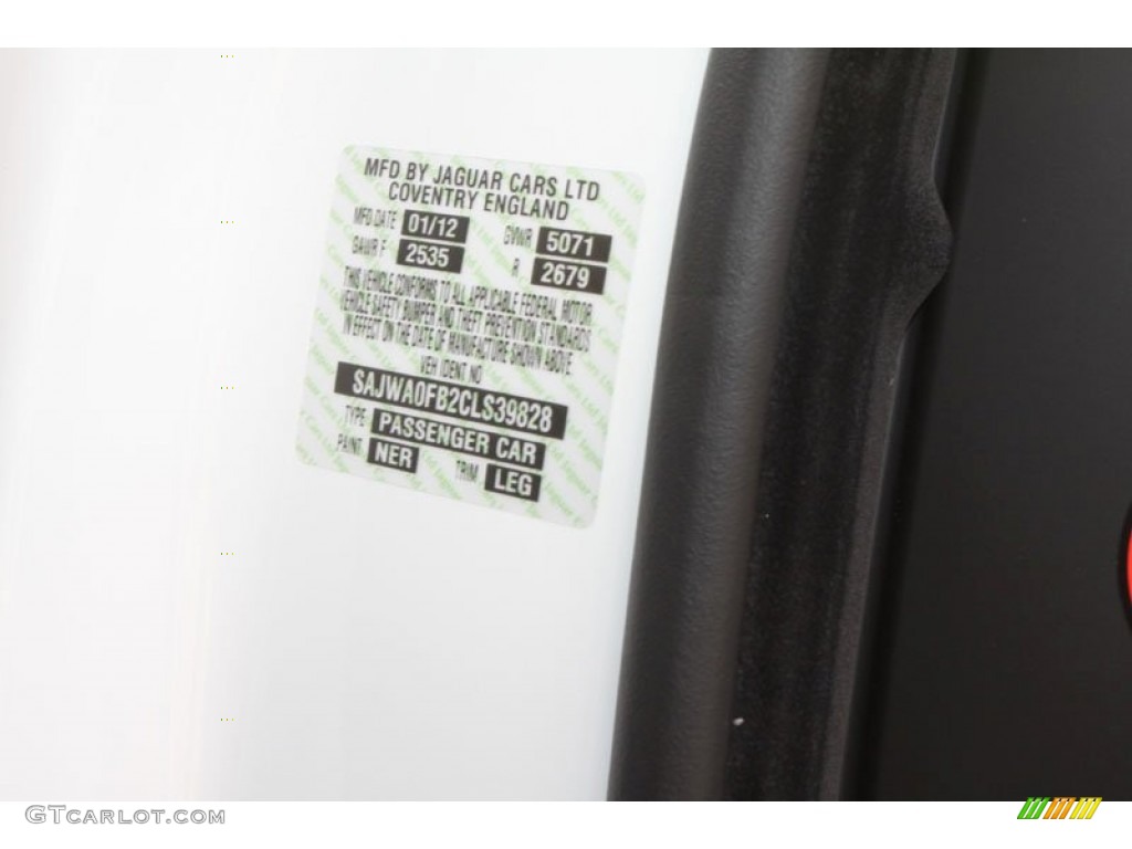 2012 XF Color Code NER for Polaris White Photo #61805837