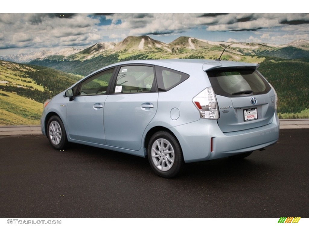 2012 Prius v Two Hybrid - Clear Sky Blue Metallic / Bisque photo #3