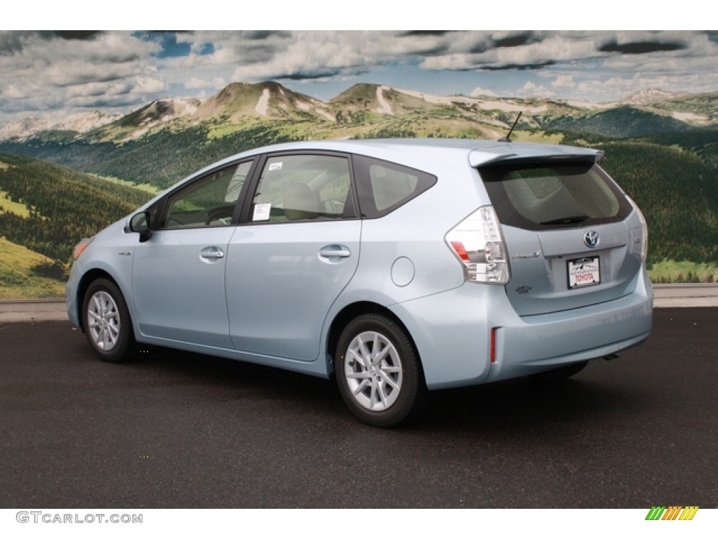 2012 Prius v Two Hybrid - Clear Sky Blue Metallic / Bisque photo #3