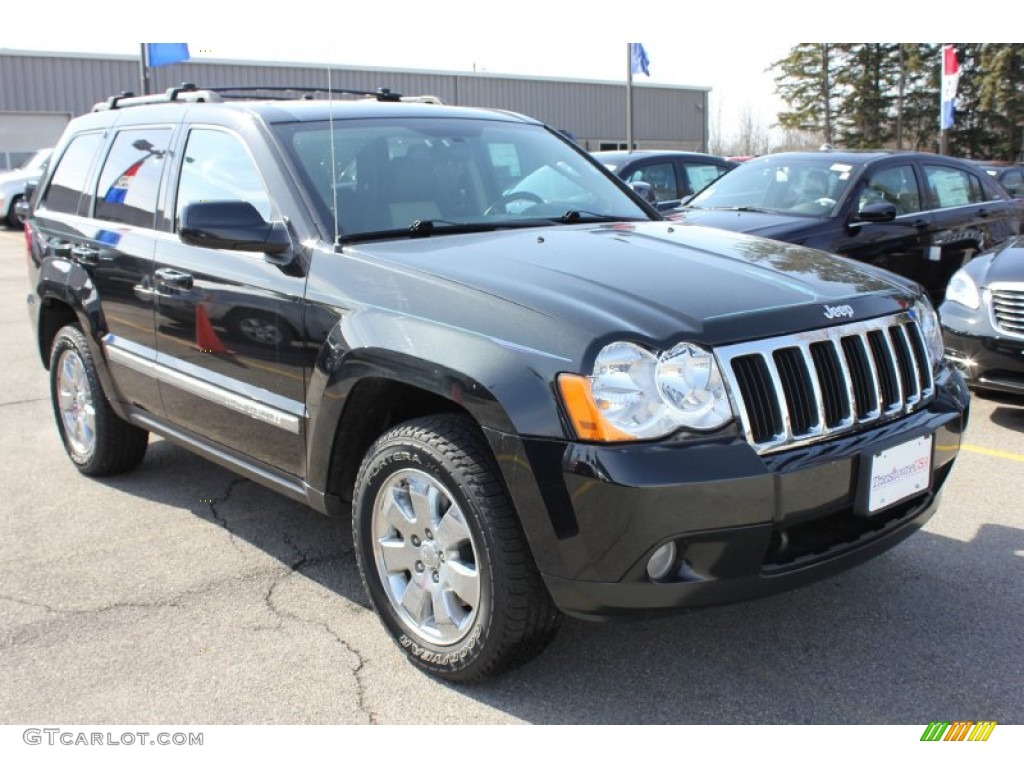 2008 Grand Cherokee Limited 4x4 - Black / Dark Khaki/Light Graystone photo #1