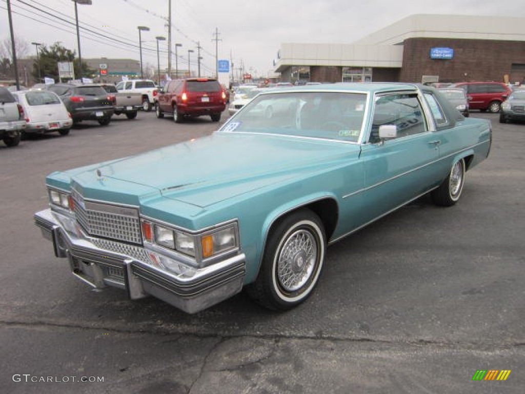Biscayne Aqua Firemist 1979 Cadillac DeVille Coupe Exterior Photo #61807817
