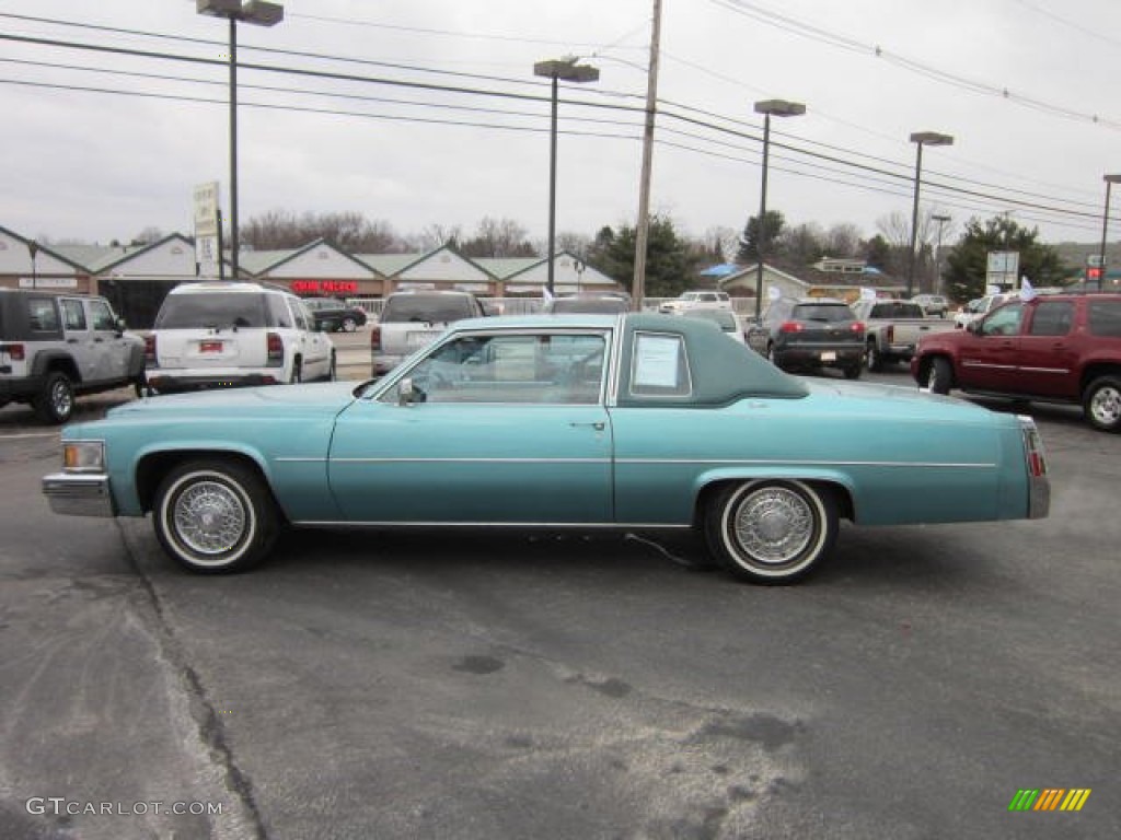 Biscayne Aqua Firemist 1979 Cadillac DeVille Coupe Exterior Photo #61807826