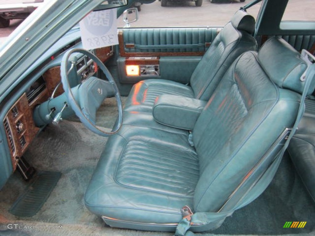 Antique Dark Aqua Interior 1979 Cadillac DeVille Coupe Photo #61807925