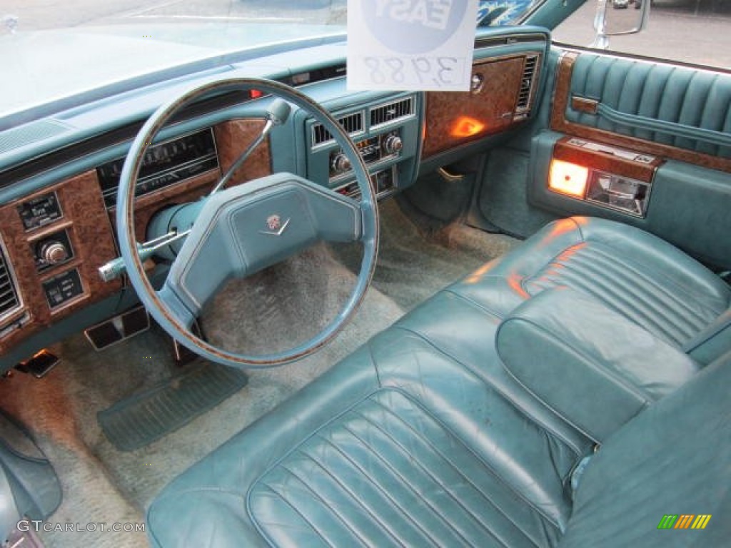 Antique Dark Aqua Interior 1979 Cadillac DeVille Coupe Photo #61807932