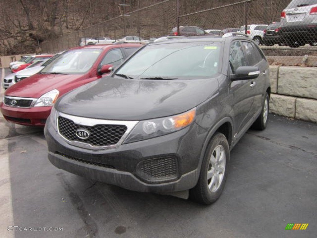 2011 Sorento LX V6 AWD - Ebony Black / Black photo #3