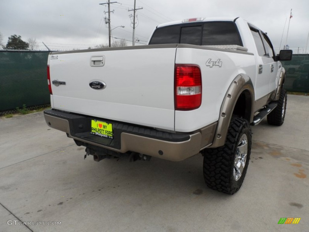 2006 F150 King Ranch SuperCrew 4x4 - Oxford White / Castano Brown Leather photo #3