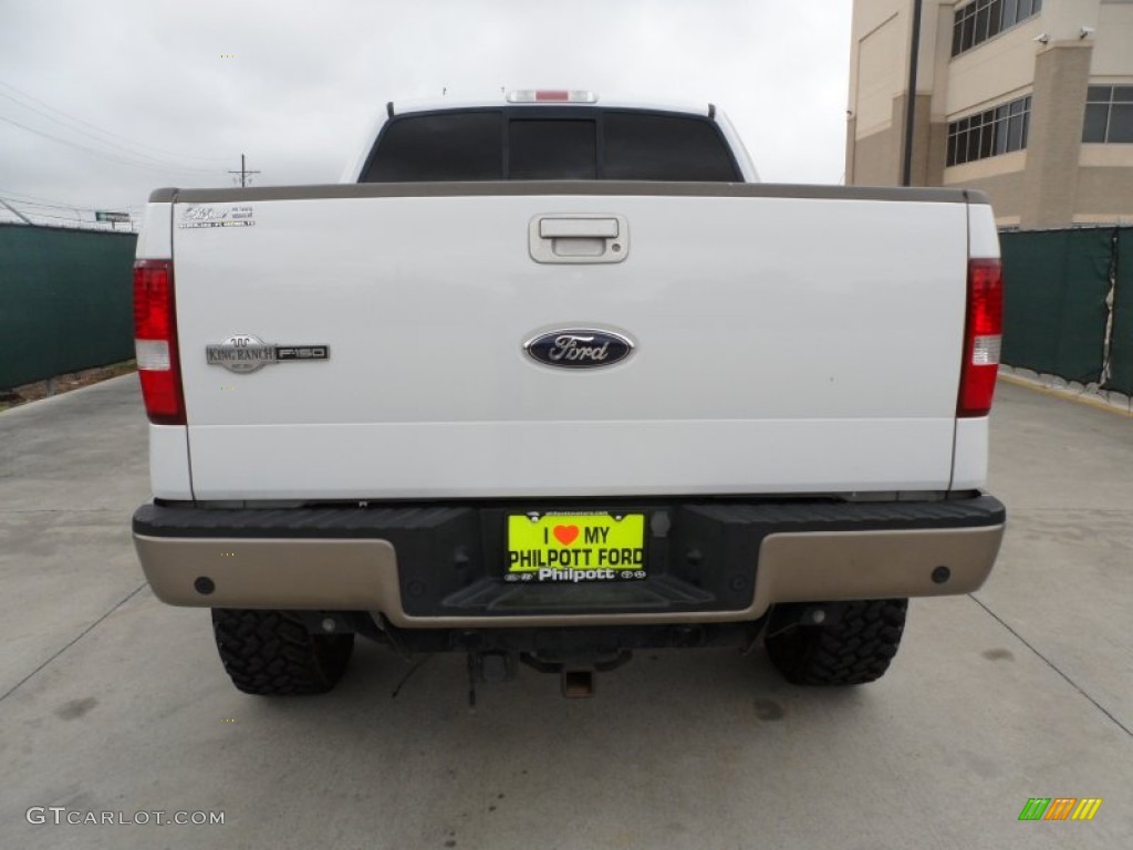 2006 F150 King Ranch SuperCrew 4x4 - Oxford White / Castano Brown Leather photo #4