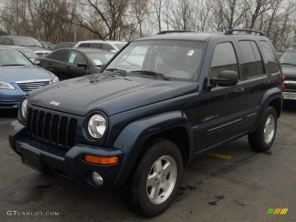 2002 Liberty Limited 4x4 - Patriot Blue Pearlcoat / Taupe photo #1