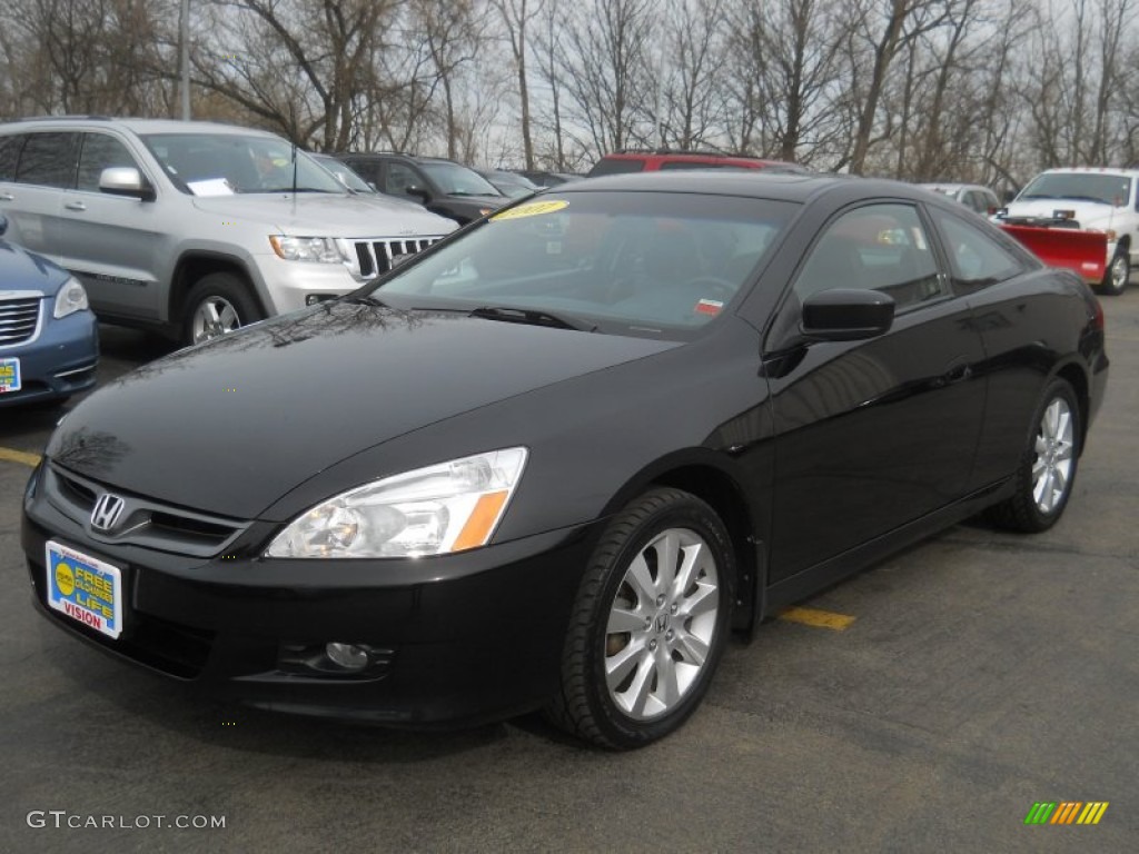 2007 Accord EX V6 Coupe - Nighthawk Black Pearl / Black photo #1