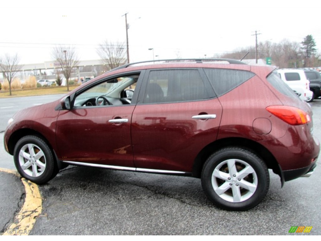 2009 Murano S AWD - Merlot Metallic / Black photo #11