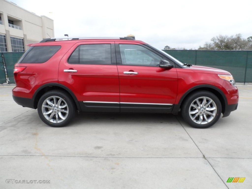 2012 Explorer XLT - Red Candy Metallic / Medium Light Stone photo #2