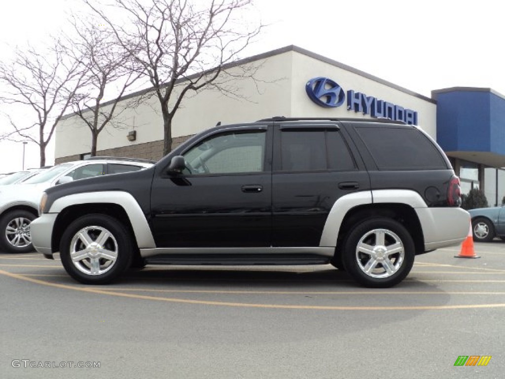 Black 2008 Chevrolet TrailBlazer LT 4x4 Exterior Photo #61813190