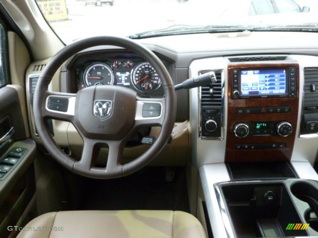 2011 Dodge Ram 2500 HD Laramie Crew Cab 4x4 Light Pebble Beige/Bark Brown Dashboard Photo #61814930