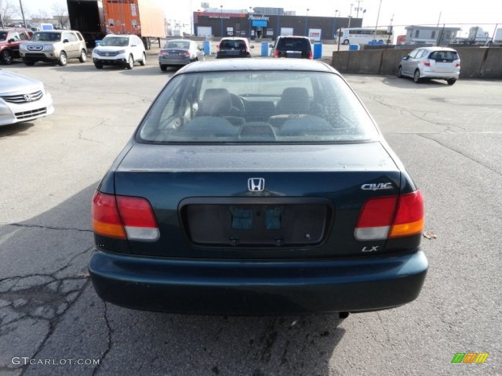 1997 Civic LX Sedan - Cypress Green Metallic / Gray photo #4