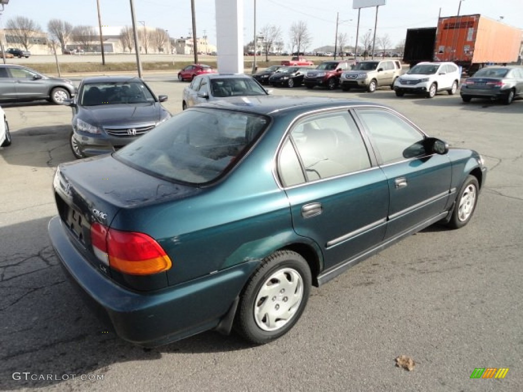 1997 Civic LX Sedan - Cypress Green Metallic / Gray photo #5