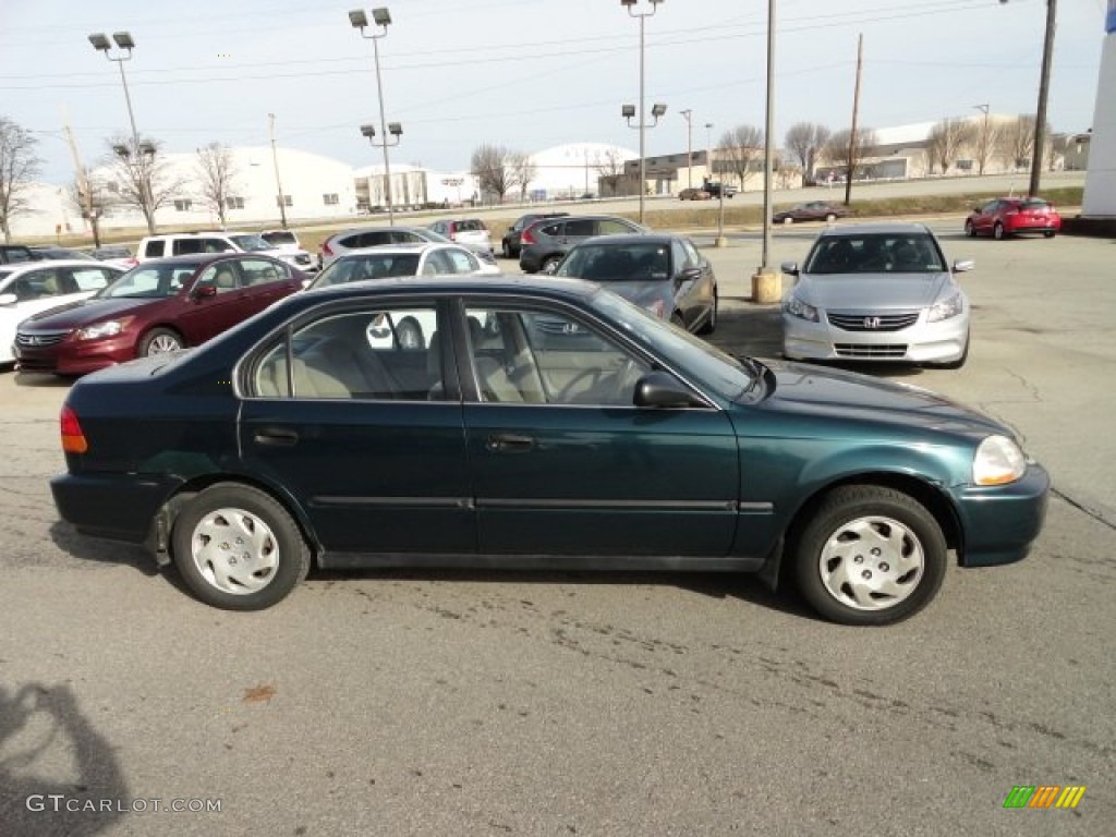1997 Civic LX Sedan - Cypress Green Metallic / Gray photo #6