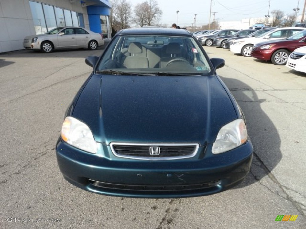 1997 Civic LX Sedan - Cypress Green Metallic / Gray photo #8