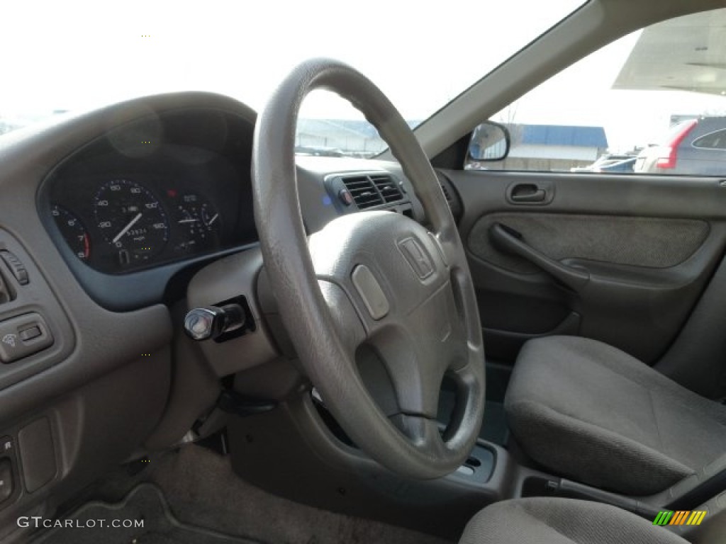 1997 Civic LX Sedan - Cypress Green Metallic / Gray photo #15