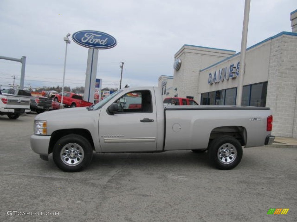 2009 Silverado 1500 LT Regular Cab 4x4 - Silver Birch Metallic / Ebony photo #2